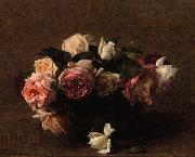 Henri Fantin-Latour Fleurs roses, sin fecha oil on canvas